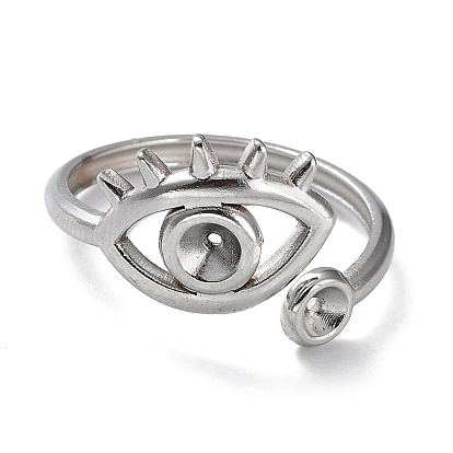 304 компоненты открытого кольца манжеты из нержавеющей стали, настройки кольца для горного хрусталя, глаз