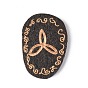 Runas de brujas de madera, símbolo gitano grabado para la adivinación de la meditación, con bolsa de tela de almacenamiento con cordón y caja con patrón de diosa de la luna triple