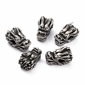 304 Stainless Steel Beads, Dragon Head