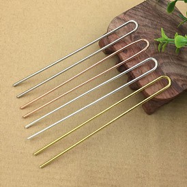 Accessoires des fourchettes de cheveux en fer, accessoires pour cheveux, bâton droit en forme de U