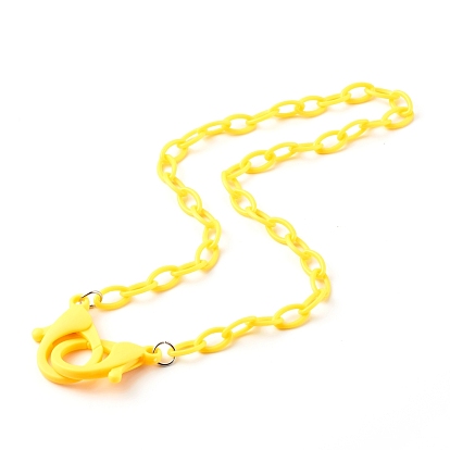 13 шт 13 цвета персонализированные ожерелья-цепочки из абс-пластика, цепочки для сумочек, с карабин-лобстерами 