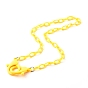 13Pcs 13 Colors Personalized ABS Plastic Cable Chain Necklaces, Handbag Chains, with Lobster Claw Clasps