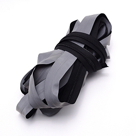 Garment Accessories, PVC Closed-end Zipper, with Reflect Light Cloth