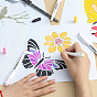 6шт 6 стили ПЭТ пластиковый рисунок трафареты для рисования шаблоны, квадрат с узором бабочки