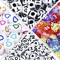 800Pcs 4 Style Acrylic Beads, Cube & Flat Round