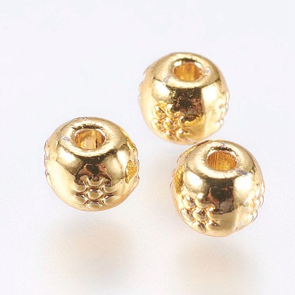 Perles en alliage, réel 18 k plaqué or, rondelle
