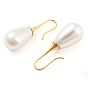 Plastic Pearl Teardrop Dangle Earrings, 304 Stainless Steel Earrings
