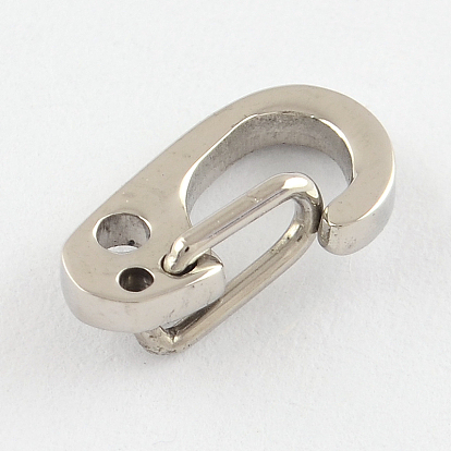 Polished 316 Surgical Stainless Steel Keychain Clasp Findings, Snap Clasps