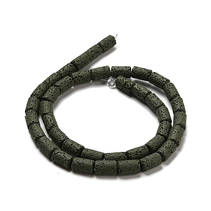 Natural Lava Rock Beads Strands, Column, Dyed