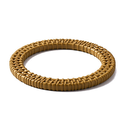 Resin Imitation Rattan Bag Handles, Round Ring, for Bag Straps Replacement Accessories