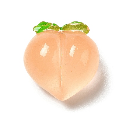 Светящиеся полупрозрачные кабошоны из смолы, персик