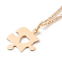 304 ensembles de colliers pendentif pièce de puzzle en acier inoxydable, meilleurs colliers d'amis pour des cadeaux d'amitié, coeur creux