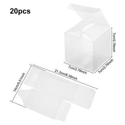 Boîte en plastique de PVC, givré, carrée, blanc