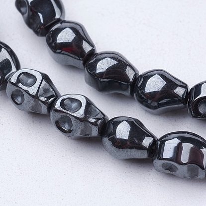 Non-magnetic Synthetic Hematite Beads Strands, Skull