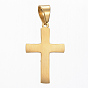 304 Stainless Steel Pendants, For Easter, with Rhinestone, Crucifix Cross, Golden Tone