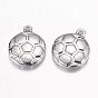 304 Stainless Steel Charms, FootBall/Soccer Ball