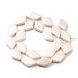 Electroplated Shell Pearl Beads Strands, Polished, Rhombus