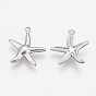 316 Surgical Stainless Steel Pendants, Starfish/Sea Stars