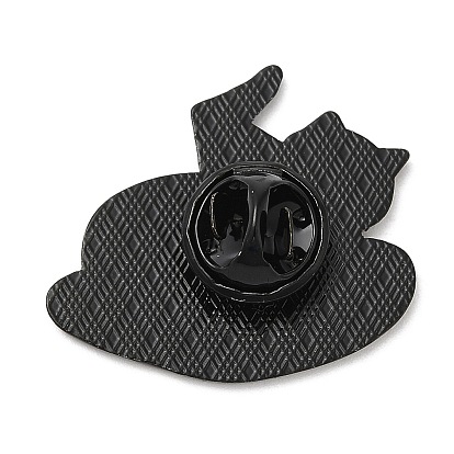 Broche de esmalte de aleación con tema de halloween, sombrero de fantasma/bruja/alfiler de calabaza para ropa de mochila