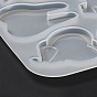 Moldes de adorno de carrete de insignia de silicona diy de tema médico, moldes de resina, para resina uv, fabricación de joyas de resina epoxi