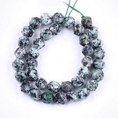 Jaspe de sésame naturel / perles de jaspe kiwi, facette, teint, étoiles coupées perles rondes