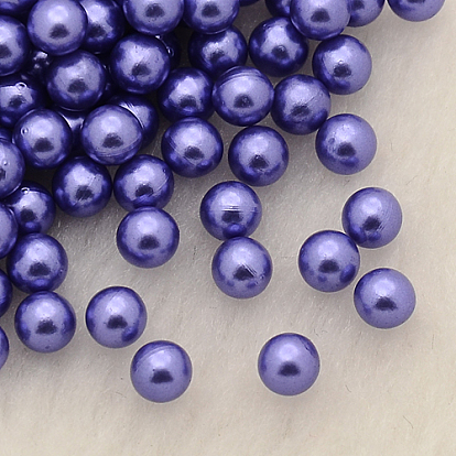Sin agujero abs imitación de perlas de plástico redondo perlas, teñido, 7 mm, sobre 2000 unidades / bolsa