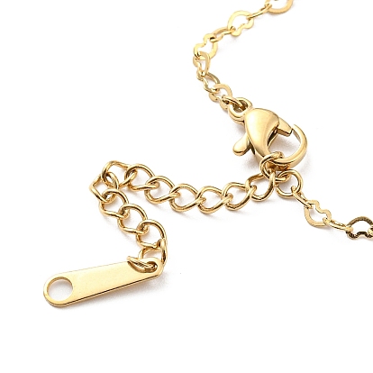 304 bracelet chaîne à maillons coeur en acier inoxydable pour femme