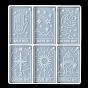 The Sun/Star/World Tarot Card DIY Pendant Silicone Molds Set, Resin Casting Molds, for UV Resin, Epoxy Resin Jewelry Making