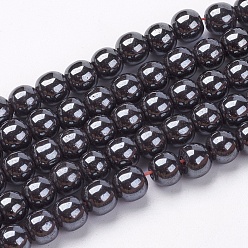 Non-Magnetic Synthetic Hematite Beads Strands, Round