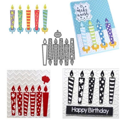 Candle Carbon Steel Cutting Dies Stencils, for DIY Scrapbooking/Photo Album, Decorative Embossing DIY Paper Card