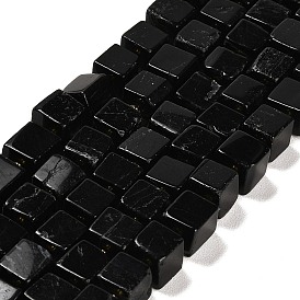 Natural Black Tourmaline Beads Strands, Cube