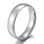 304 Stainless Steel Flat Plain Band Rings