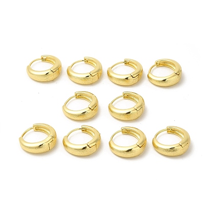 Rack Plating Brass Hinged Thick Hoop Earrings for Women, Cadmium Free & Nickel Free & Lead Free