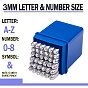 Iron Metal Stamps, Including Letter A~Z, Number 0~8 and Ampersand, for Imprinting Metal, Plastic, Wood, Leather
