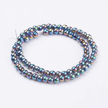 Carnival Celebrations, Mardi Gras Beads, Electroplate Glass Bead Strands, Round