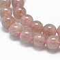 Natural Strawberry Quartz Beads, Round