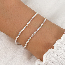 Silver Chain Caterpillar Bracelet for Women - Stylish and Elegant Jewelry Accessory