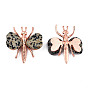 Natural Gemstone Display Decorations, with Alloy Findings, Dragonfly