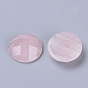 Природного розового кварца кабошонов, граненый круглый половины
