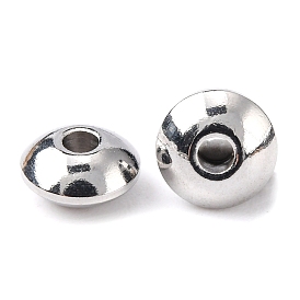 Rondelle 304 Stainless Steel Beads, 6x3mm, Hole: 2mm