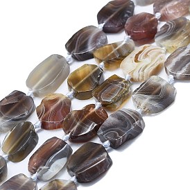 Natural Agate Beads Strands, Rectangle