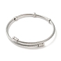 304 Stainless Steel Twisted Bangle Makings, with Loop