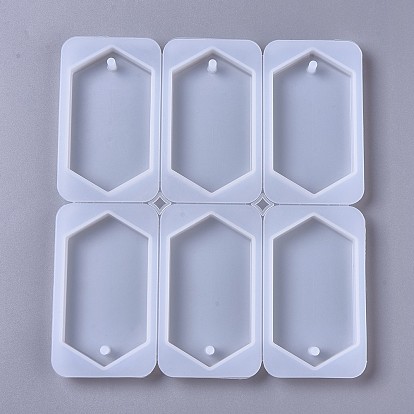 Silicone Molds, Pendant Resin Casting Molds, For UV Resin, Epoxy Resin Jewelry Making, Hexagon