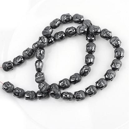 Non-magnetic Synthetic Hematite Beads Strands, Buddha Head