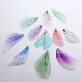 Aile de papillon en mousseline de soie artisanale, ailes de libellule en organza faites à la main, dégradé de couleur, Accessoires d'ornement