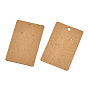 Rectangle Kraft Paper One Pair Earring Display Cards with Hanging Hole, Jewelry Display Card for Pendants and Earrings Storage