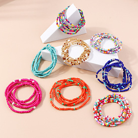 Colorful Beaded Bracelet: Multi-Layered Charm for Women's Jewelry Collection