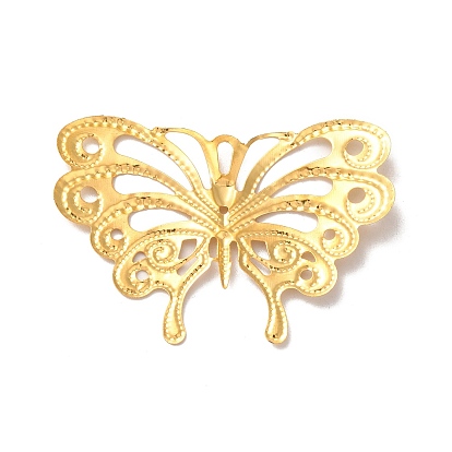 Iron Filigree Joiners, Etched Metal Embellishments, Butterfly
