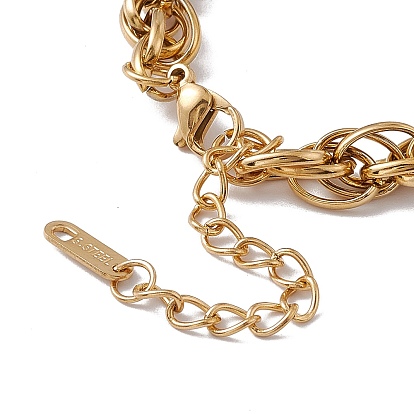 304 pulsera de cadena de cuerda de acero inoxidable para hombres y mujeres