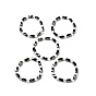 Bracelets élastiques de pierres fines, avec perles d'hématite synthétiques non magnétiques et cordon élastique, 50mm
